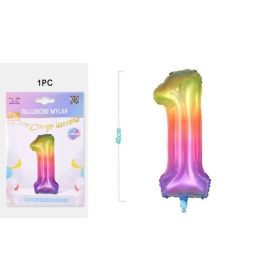 Family balon numerotat "1" m:40cm curcubeu