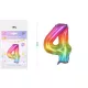 Family balon numerotat "4" m:40cm curcubeu