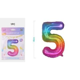 Family balon numerotat "5" m:40cm curcubeu