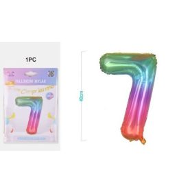 Family balon numerotat "7" m:40cm curcubeu