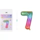Family balon numerotat "7" m:40cm curcubeu