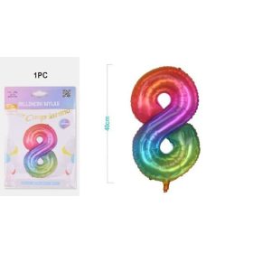 Family balon numerotat "8" m:40cm curcubeu