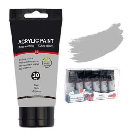 Family akrilfesték 30ml fémes ezüst