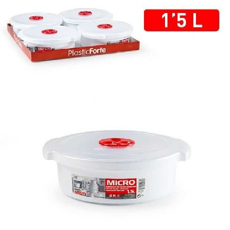 Family ételtároló doboz kerek műa. 1,5l mikrózható