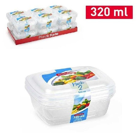 Family ételtároló doboz szett szögletes 2db-os műa. 320ml
