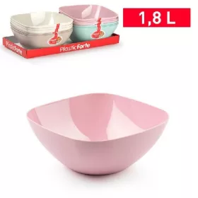 Family bol plastic 1,8l în formă de pătrat