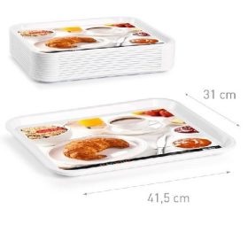 Family tavă plastic o singură culoare 31*41,5cm alb