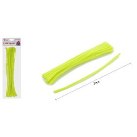 Family chenille sârmă 30cm 20 buc citromgalben