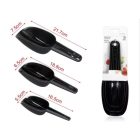 Family lopată pentru gheață pp negru 3 buc set