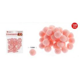 Family pompom roz 1cm 120 buc