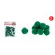 Family pompom sötétzöld 1,5cm 50db-os
