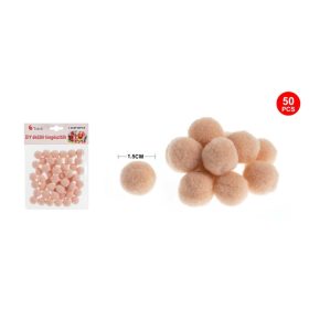 Family pompom pudră 1,5cm 50 buc