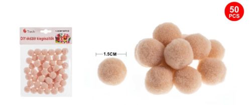 Family pompom púder 1,5cm 50db-os