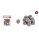 Family pompom szürke 1,5cm 50db-os