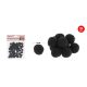 Family pompom fekete 1,5cm 50db-os