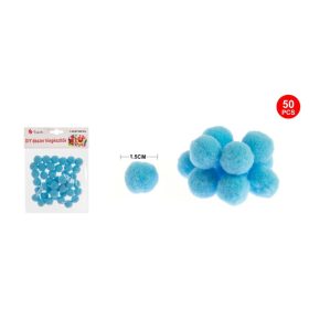 Family pompom albastru-deschis 1,5cm 50 buc