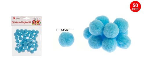 Family pompom égkék 1,5cm 50db-os