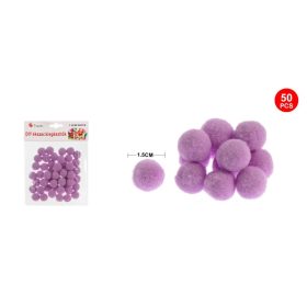 Family pompom mov 1,5cm 50 buc