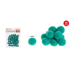 Family pompom albastrues verde 1,5cm 50 buc