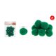 Family pompom sötétzöld 3cm 10db-os