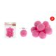 Family pompom sötét rózsaszín 3cm 10db-os