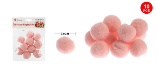 Family pompom rózsaszín 3cm 10db-os