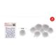Family pompom csillámos fehér 2cm 30db-os