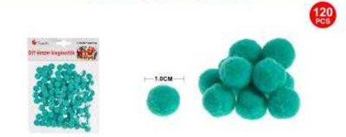 Family pompom kékes zöld 1cm 120db-os
