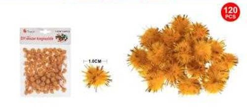 Family pompom csillámos arany 1cm 120db-os
