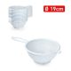 Family filtru cu mâner plastic 19cm alb