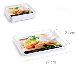 Family tálca műa. 27x21cm fehér