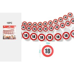 Family füzér/dekor "18" d:20cm 12m 15db-os