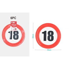 Family papírtányér "18" 23cm 6db-os