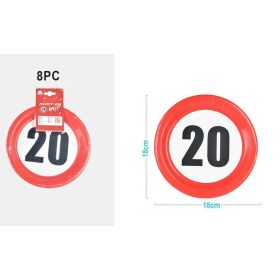 Family hârtiefarfurie "20" 18cm 8 buc