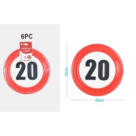 Family papírtányér "20" 23cm 6db-os