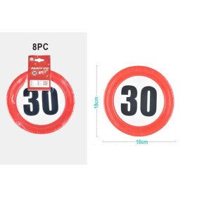 Family hârtiefarfurie "30" 18cm 8 buc