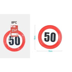 Family hârtiefarfurie "50" 18cm 8 buc