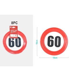 Family hârtiefarfurie "60" 18cm 8 buc