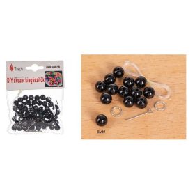 Family akril mărgea 8mm 65 buc negru