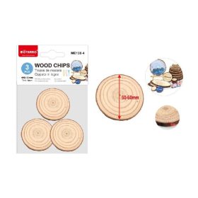 Family lemn szelet 3 buc 5-6cm