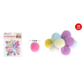 Family pompom multicolor 2cm 30 buc