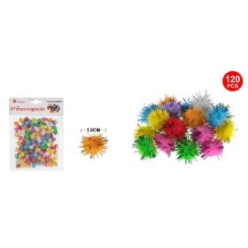 Family pompom mixt culori 1cm 120 buc