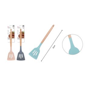 Family SPATULA SZŰRŐS SZILIKON + FA 32CM 3F. SZÍN