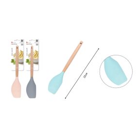 Family spatula silicon + lemn 32cm 3 culori