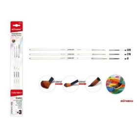 Family pensulă set 3 buc 000/00/0 nylon