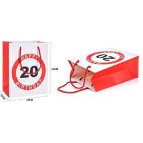 Family dísztasak 18x23x10cm "happy 20 birtday!"