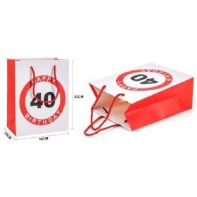 Family dísztasak 18x23x10cm "happy 40 birtday!"