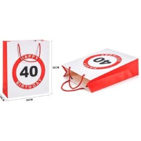 Family dísztasak 26x32x10cm "happy 40 birtday!"