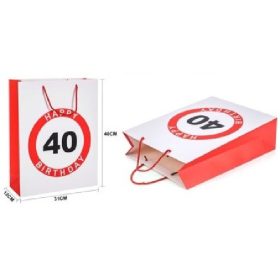 Family dísztasak 31x40x12cm "happy 40 birtday!"