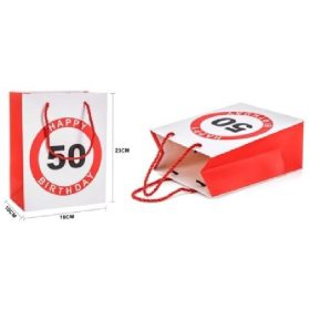   Family pungă decorativă 18x23x10cm "happy 50 birtday!"